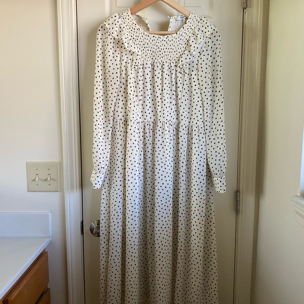 Madewell Polka Dot Ruffle Dress